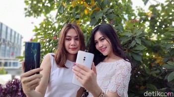 Oppo K3 mengusung desain yang memadukan mekanisme kamera pop-up Oppo F11 Pro dengan cita rasa tampilan ala Oppo Reno. Foto: Adi Fida Rahman/detikINET