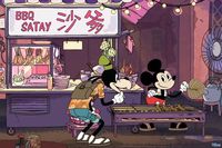 Gemasnya! Donald Duck dan Mickey Mouse Jualan Roti Canai hingga Sate