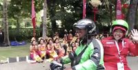 Heboh & Viral! Risma Naik Gojek ke Kongres PDIP Bali