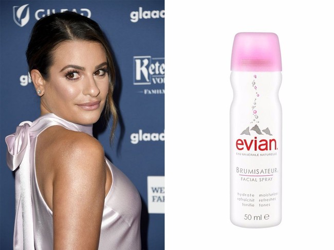 Produk skincare favorit dari Lea Michelle adalah Evian Natural Mineral Water Facial Spray seharga Rp 49 ribu. Ini adalah produk spray untuk wajah dan leher yang memberikan efek menyegarkan pada kulit. Foto: dok. Getty Images, Ist