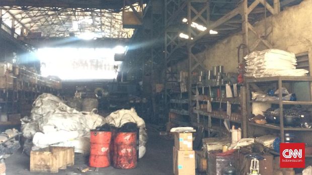 Lokasi pabrik milik PT Hong Xin Steel, Jakarta Timur.