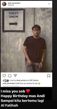 Mendiang Andi Ultah, Ifan 'Seventeen': Sampai Kita Bertemu Lagi