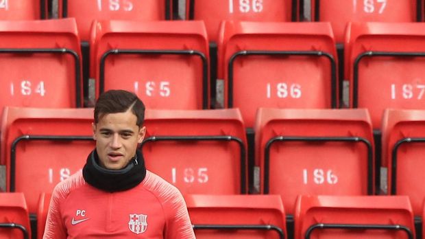 Philippe Coutinho saat mengunjungi Anfield sebagai pemain Barcelona musim lalu.