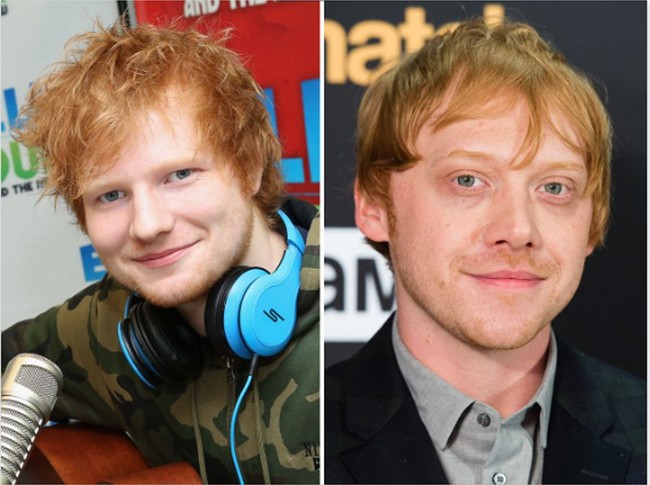 Sama-sama memiliki warna rambut blonde ternyata membuat penyanyi lagu Perfect, Ed Sheeran, disebut-sebut mirip dengan salah satu pemeran dalam Harry Potter, Rupert Grint. Foto: Getty Images