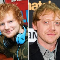 Sama-sama memiliki warna rambut blonde ternyata membuat penyanyi lagu Perfect, Ed Sheeran, disebut-sebut mirip dengan salah satu pemeran dalam Harry Potter, Rupert Grint. Foto: Getty Images