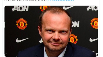 Hashtag #woodwardout menggema seiring kepergian Lukaku karena dia dianggap tidak becus di bursa transfer. Foto: istimewa