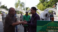 Wakil Gubernur DIY, Paku Alam X menyerahkan langsung 2 ekor sapi kepada penrima dan 7 ekor sapi bantuan Pemda DIY. Sapi-sapi tersebut diserahkan ke sejumlah masjid yang berada di Yogyakarta.