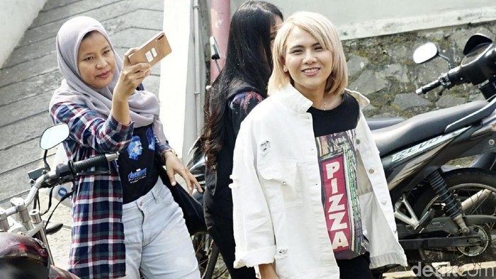 Evelyn Nada Anjani saat ditemui di studio Trans TV.