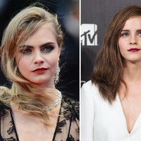 Cara Delevingne dan pemeran Hermione dalam film Harry Potter, Emma Watson, seringkali disebut memiliki wajah yang serupa. Ternyata jika foto keduanya disandingkan, memang seperti kembar ya. Foto: Getty Images