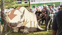 Berbentuk menyerupai kambing, hewan ini dikenal dengan nama Appa yang biasa ada di kartun Avatar juga ikut disembelih. Foto: Istimewa