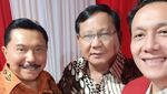 Potret Prabowo Ikut Pertemuan Koalisi Jokowi di Sela Kongres PDIP
