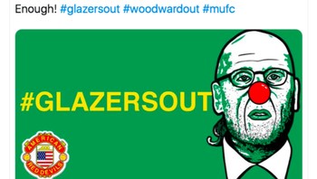 Bahkan pihak keluarga Glazer selaku pemilik MU ikut jadi sasaran. Foto: istimewa