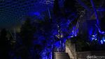 Potret Air Terjun Jewel Changi di Malam Hari