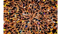 Foto yang sangat dipuji di kategori People bernama Govinda Players oleh Money Sharma. Ada tujuh kategori berbeda dalam Drone Awards 2019, yakni Abstract, Nature, People, Sport, Wildlife, Urban and Video (CNN)