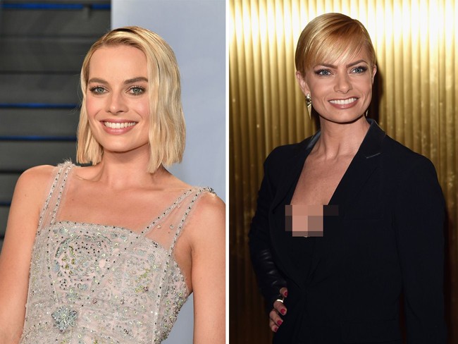 Salah satu pemeran dalam film Suicide Squad, Margot Robbie, ternyata memiliki wajah yang sangat mirip dengan artis dan model Amerika, Jaime Pressly. Foto: Getty Images