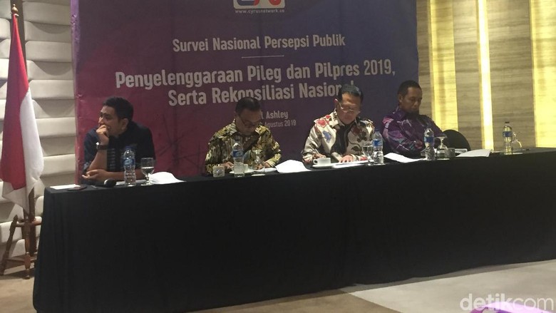 Survei Cyrus: 57,5% Publik Nilai Pertemuan Jokowi-Prabowo Demi Rekonsiliasi Survei Cyrus: 57,5% Publik Nilai Pertemuan Jokowi-Prabowo Demi Rekonsiliasi