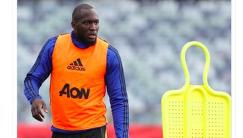 Ucapan selamat tinggal dari media sosial MU untuk Lukaku. Foto: istimewa