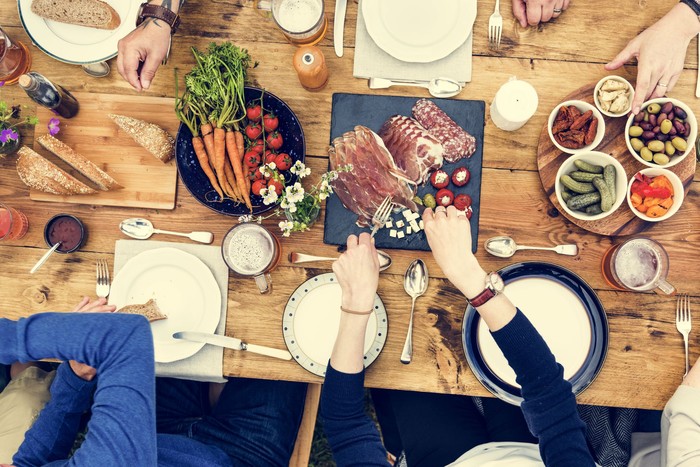Group Of People Dining Concept