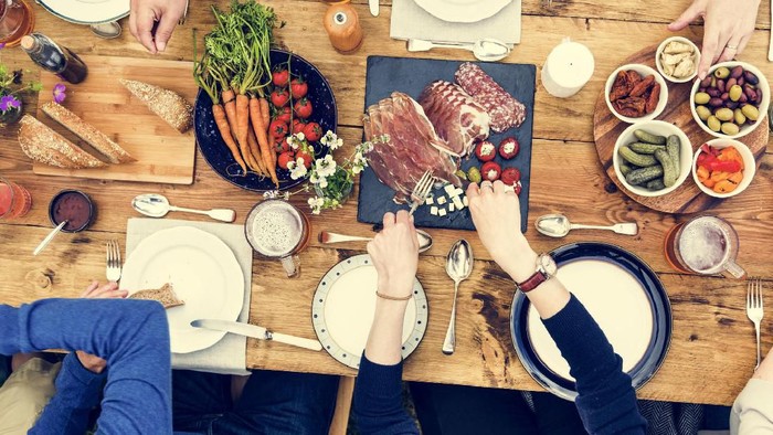 Group Of People Dining Concept