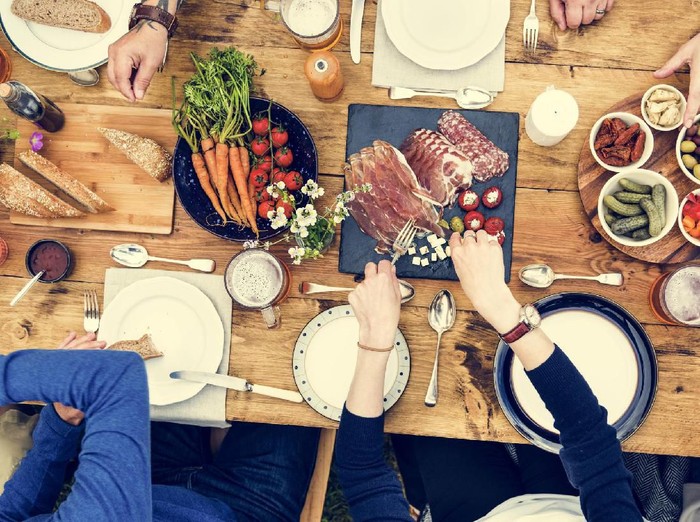 Group Of People Dining Concept