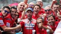 Dovizioso meraih kemenangan keduanya di musim 2019, setelah sebelumnya memenangi seri pertama di Losail, Qatar. Foto: Reuters