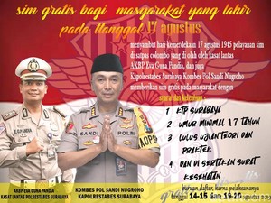 Mau Urus SIM Gratis di Surabaya, Ini Ketentuan dan Syaratnya