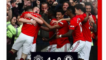 What A Game, tulis akun resmi MU di Twitter. Foto: istimewa