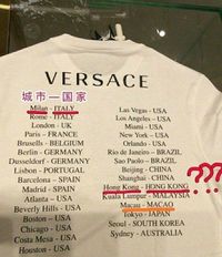 Dituding Menantang China, Versace Tarik Kaus Bertulisan Hong Kong dan Macau