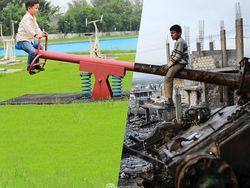 Perbandingan Dua Foto Kehidupan yang Menyayat Hati