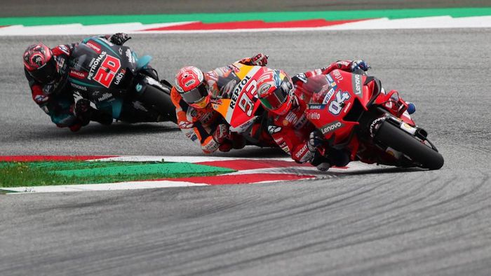 JUDI ONLINE Andrea Dovizioso merasa ia akan bersaing dengan empat pebalap lain untuk finis di belakang Marc Marquez (Foto: Lisi Niesner / Reuters)