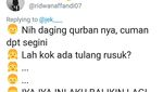 Bikin Gregetan! Ini Percakapan Cewek dan Cowok Soal Daging Kurban