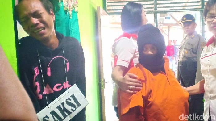 Jeritan Tangis Suami Warnai Rekonstruksi Ibu Bunuh Bayi Saat Dilahirkan