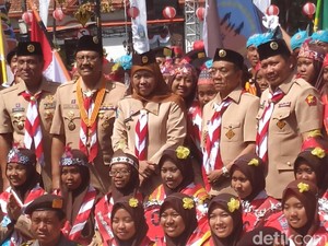 Pesan Ketua Kwarnas di Hari Pramuka yang Disampaikan Khofifah