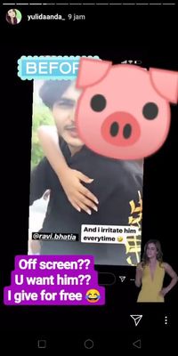 SS Postingan Yulida tentang Ravi Bhatia dan wanita yang diduga selingkuhannya