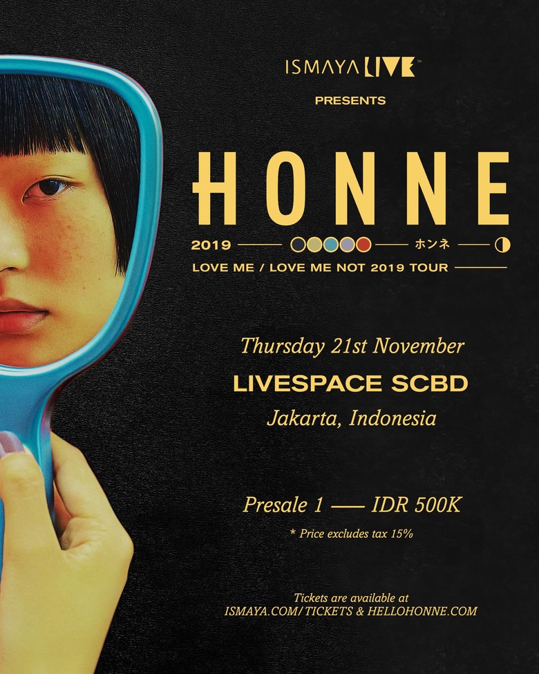 Poster Konser Honne Foto: Ismaya Live Poster Konser Honne Foto: Ismaya Live