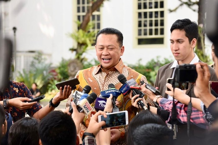 Ketua DPR RI Bambang Soesatyo (Bamsoet) di Istana Kepresidenan, Jakarta.