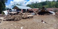 Permukiman terdampak banjir di Sigi.
