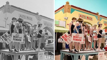 Miss Car Wash di tahun 1951.  Foto: Mario Unger