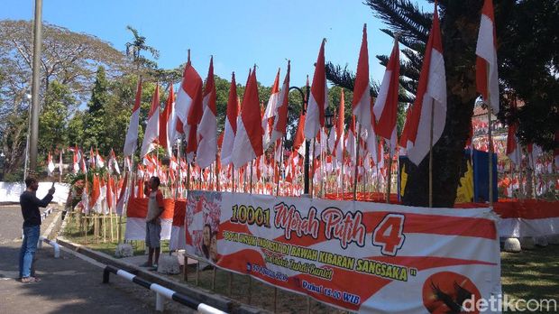 Sambut Kemerdekaan, Ribuan Bendera Merah-Putih Berkibar di Linggarjati