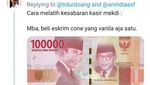 Jajan Pakai Uang Rp 100 Ribu, Cuitan Kocak Ini Bikin Ibu Warung Marah