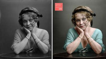 Portret aktris dan penyanyi Svea Textorius tahun 1910. Foto: Mario Unger