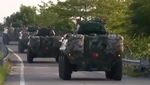 Penampakan Kendaraan Militer China di Dekat Perbatasan Hong Kong