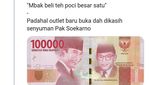 Jajan Pakai Uang Rp 100 Ribu, Cuitan Kocak Ini Bikin Ibu Warung Marah