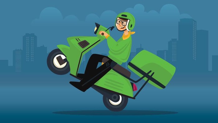 Infografis Pesaing Gojek dan Grab