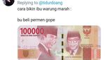 Jajan Pakai Uang Rp 100 Ribu, Cuitan Kocak Ini Bikin Ibu Warung Marah