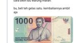 Jajan Pakai Uang Rp 100 Ribu, Cuitan Kocak Ini Bikin Ibu Warung Marah