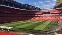 Jumlah yang fantastis bukan? Namun wajar saja, karena stadium ini memiliki 90.000 bangku. Serta Stadium Wembley adalah stadium bola paling besar di Inggris dan nomor dua terbesar di Eropa. (dok Wembley Stadium)