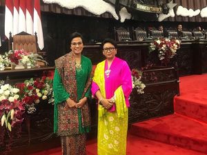 Deretan Gaya Menteri Perempuan Jokowi di Sidang MPR, Susi Paling Beda