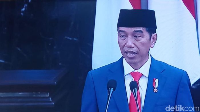 Foto: Jokowi di sidang tahunan MPR (Zunita/detikcom) Foto: Jokowi di sidang tahunan MPR (Zunita/detikcom)