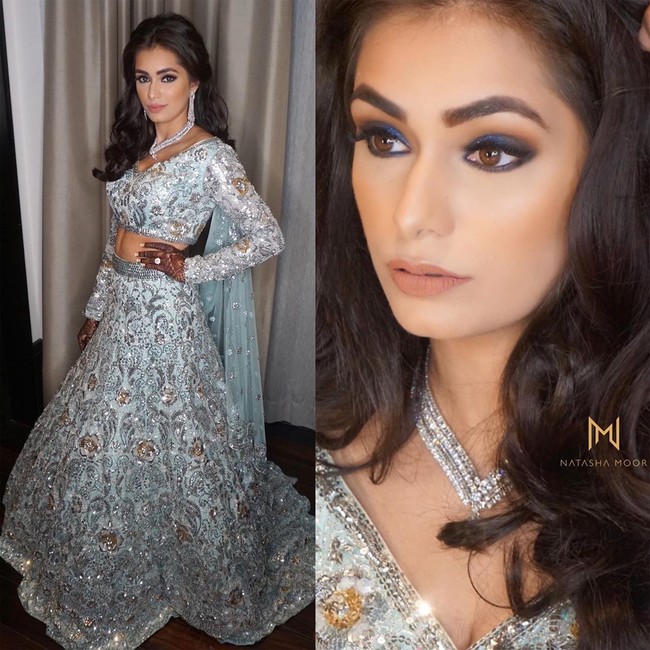 Cantiknya Sanjana sang mempelai wanita di hari pernikahannya. Sanjana yang sudah cantik semakin memesona di hari bahagianya berkat pulasan makeup dari makeup artist Natasha Moor. Foto: Instagram @thesambawedding, @natasha.moor